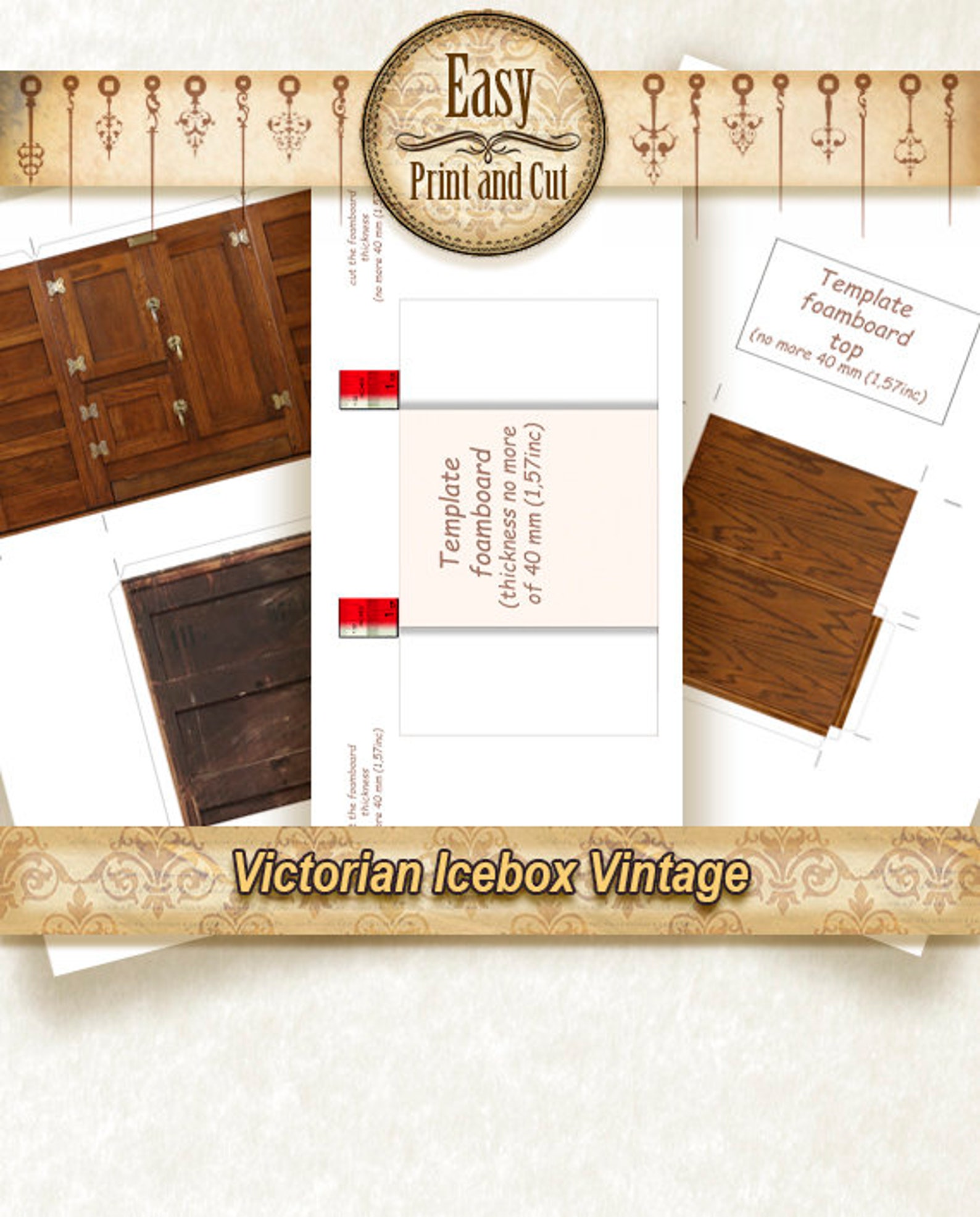 Miniature Dollhouse Victorian Icebox. Vintage. Furniture Etsy