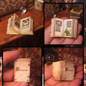 Fantasy Bestiarium Średniowieczne, Miniaturowa ilustrowana książka, Skala 1:12, POBIERANIE CYFROWE, syreny, jednorożce, Feniks, Wilkołak, smoki, wieloryby...