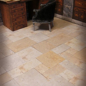 Miniature Travertino Stone Floors, 4 Diferent Tones, Repeating Patterns, PRINTABLE Digital ...