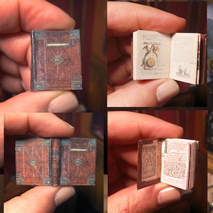 Carnet alchimique à l'échelle 1 :12, miniature pour maison de poupée, dioramas... reproduction d'un livre authentique 1623 , TÉLÉCHARGEMENT NUMÉRIQUE, tutoriel.