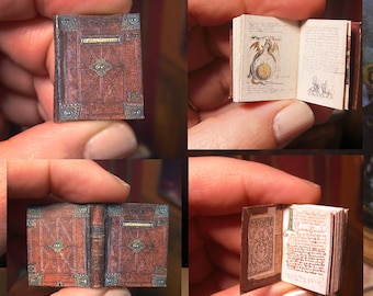 Alchemical Notebook 1 :12 scale, Miniature for DollHouse, dioramas... reproduction of an authentic book 1623 , DIGITAL DOWNLOAD, tutorial.