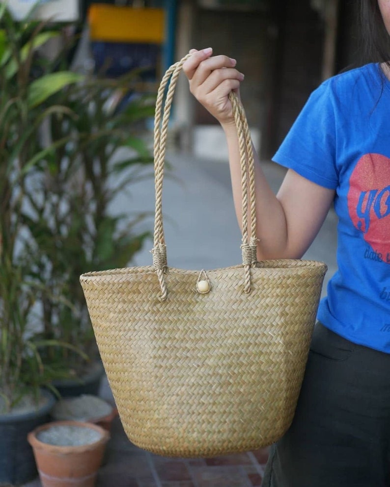 woven beach bag tote
