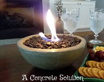Concrete fire bowl