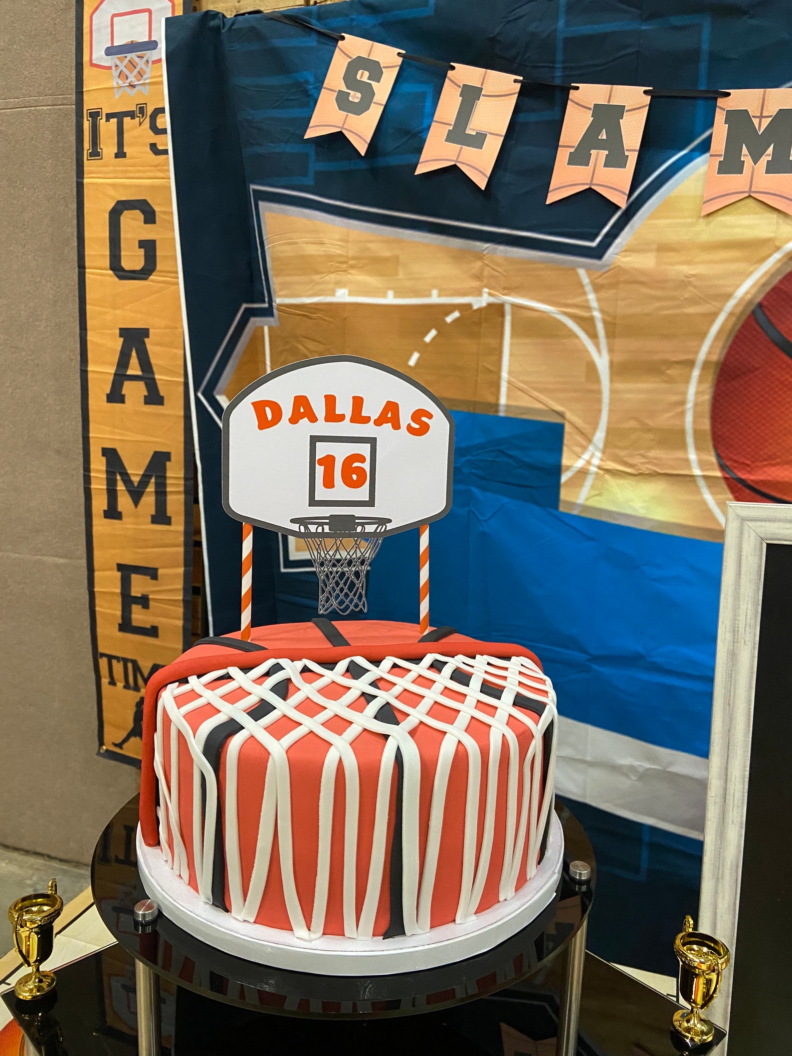 Basketball Cake Topper Etsy