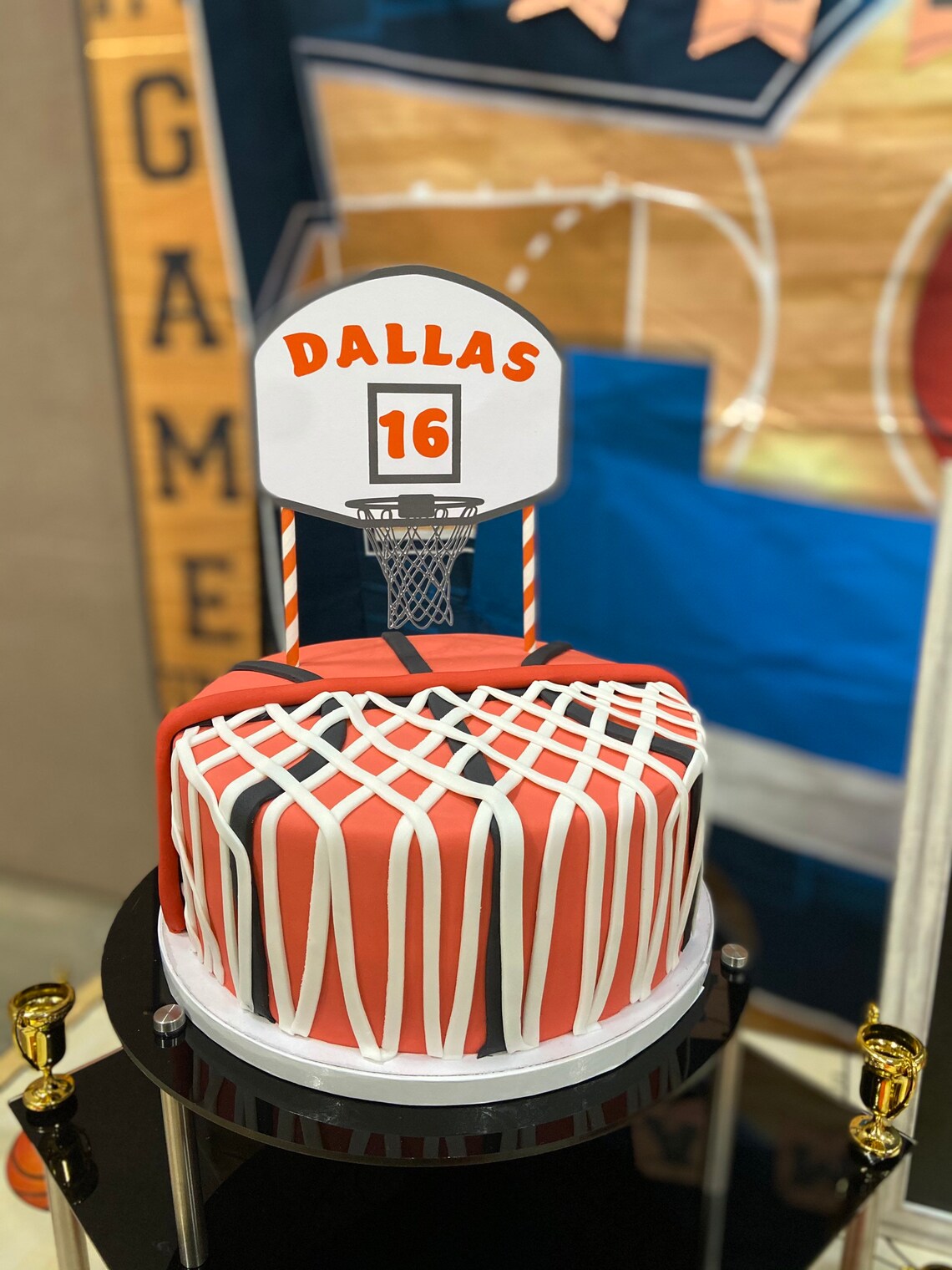Basketball Cake Topper Etsy