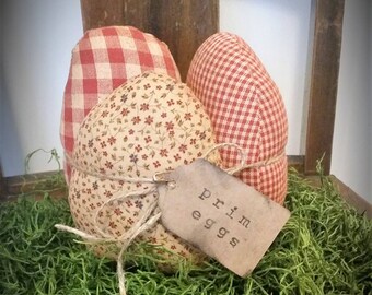 primitive Easter egg tucks, prim Easter egg bowl fillers, primitive Easter decor, primitive Spring decor, OFG, FAPM, primitive eggs,