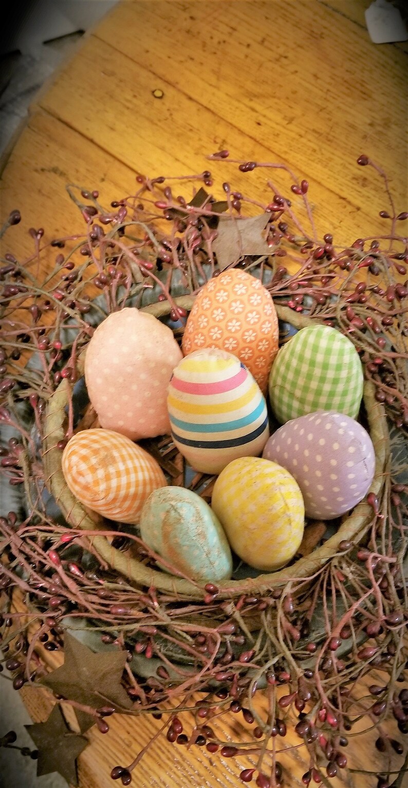 Primitive Easter eggs bowl fillers OFG FAPM Spring eggs Etsy