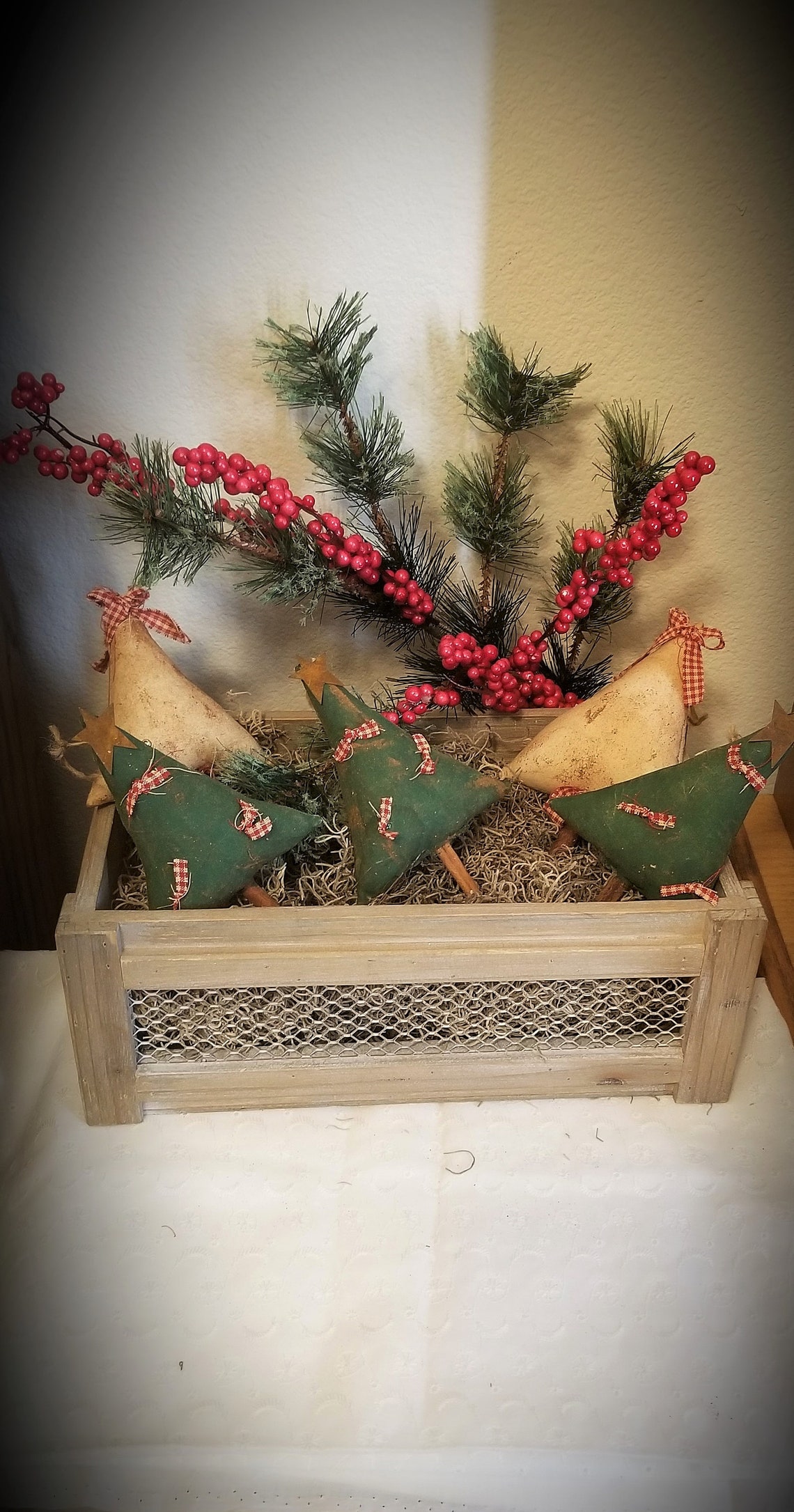 Primitive Christmas Tree Ornaments Primitive Ornies Tree Etsy