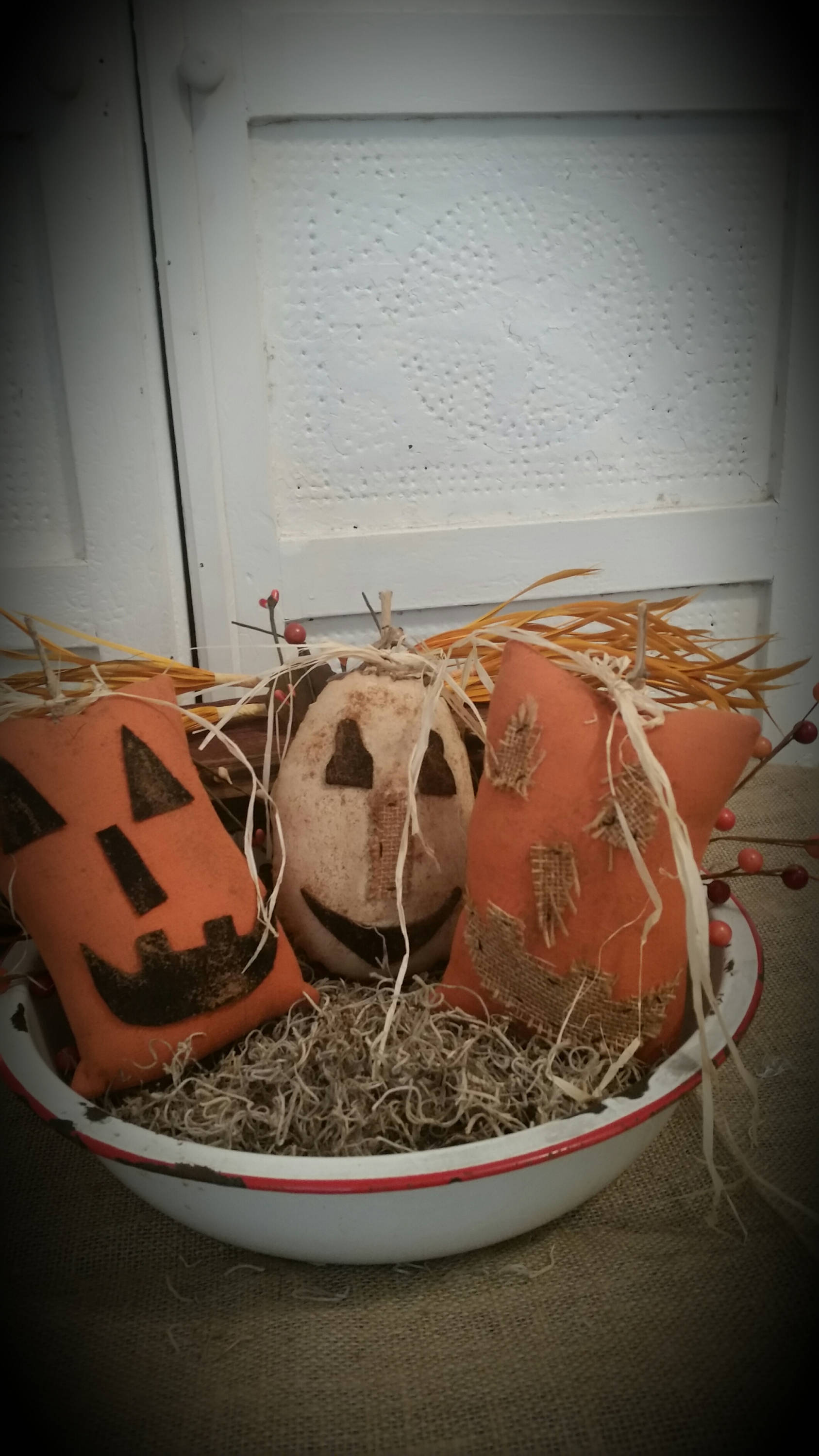 Primitive Jack O Lantern Pumpkin Tucks, Pumpkin Bowl Fillers, Fall ...