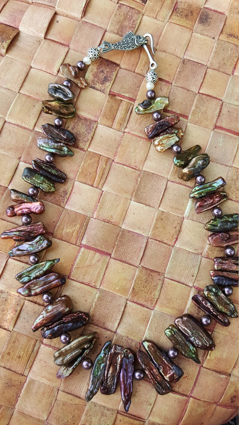 Pearls. Spike Pearls. Spike Pearl Necklace 20 long. Etsy Nederland