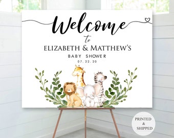 Safari Welcome Sign Gold Safari Jungle Birthday Welcome Sign Animal Safari Party Table Decorations Safari Animals Baby Shower Decorations