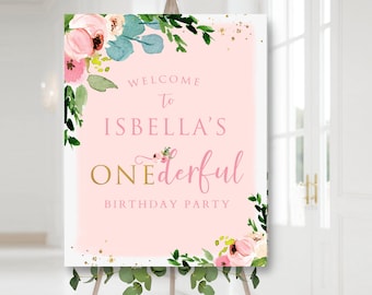 Miss Onederful Welcome Sign, Miss Onederful Decorations, Onederful Birthday Girl, Onederful Party Decor, 1st Birthday Party Sign