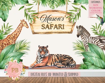 safari backdrop for baby shower
