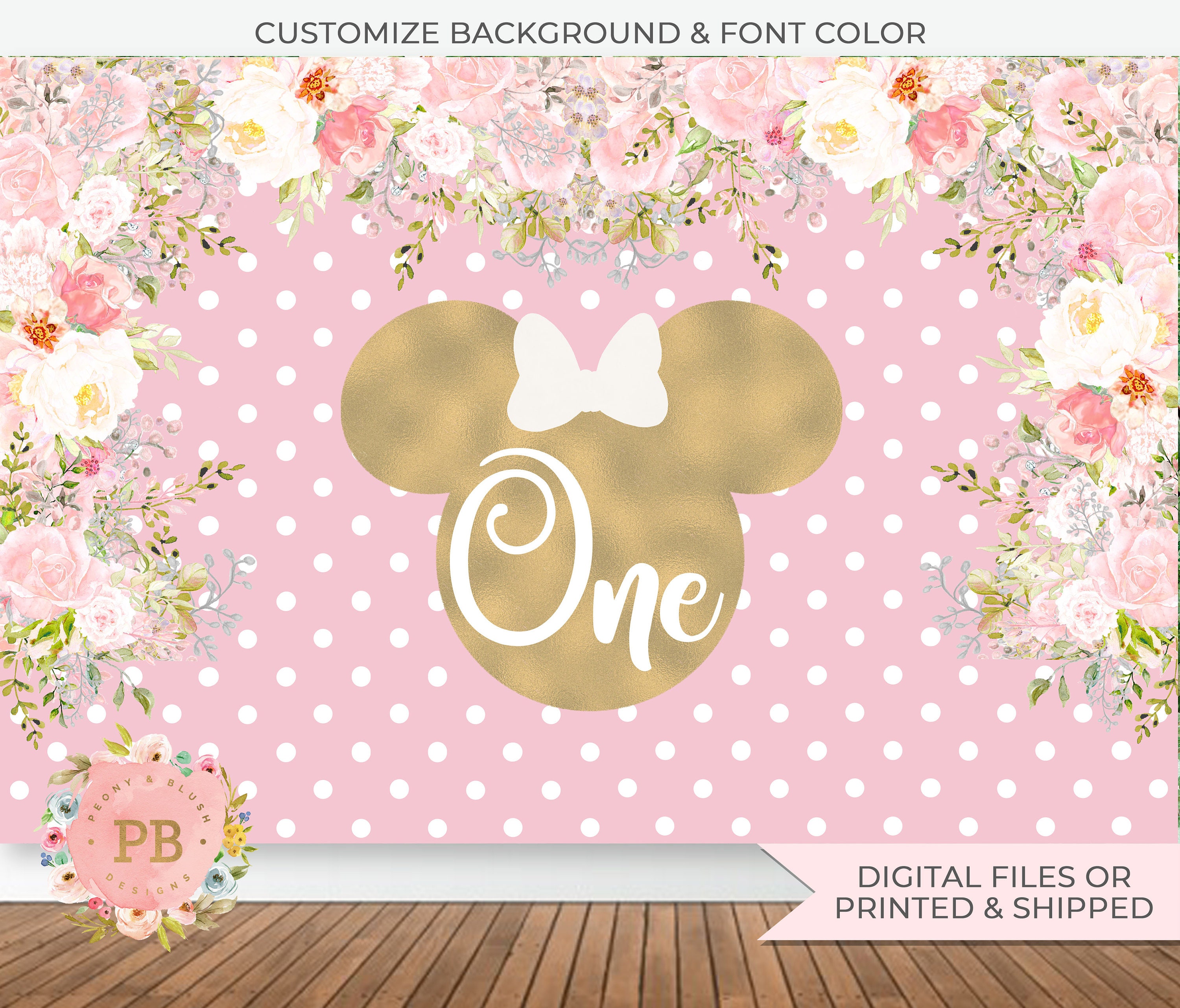 Cumpleaños Minnie Mouse 🎀 INCLUYE: 👛Backdrop personalizado 👛Guirnalda de  globos con colores a tu elección 👛Cilindros para pastel…