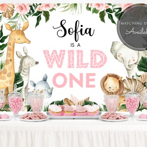 Safari Wild One Welcome Sign Wild One Birthday Safari Jungle - Etsy