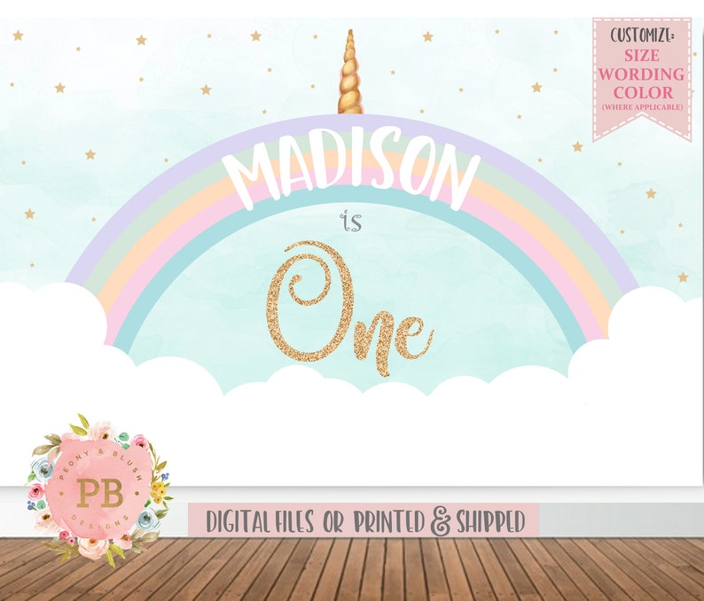 printable unicorn background file unicorn birthday backdrop floral unicorn birthday poster unicorn birthday sign rainbow unicorn banner backdrops props paper party supplies lifepharmafze com