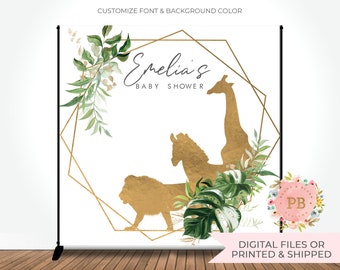 Safari Backdrop, Jungle Backdrop, Safari Party, Baby Shower Backdrop, Birthday Backdrop, Cake Table Decorations, Party Background, PRINTED