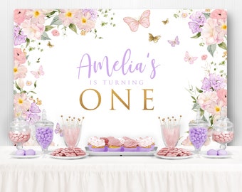 Butterfly Backdrop, Whimsical Butterfly Birthday Decor, Birthday Backdrop, Butterfly Baby Shower, Cake Table Decorations, Dessert Backdrop