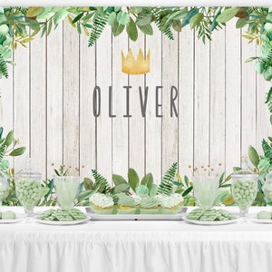 King of the Jungle Birthday Backdrop Safari Backdrop, Jungle Backdrop, Where the wild things are Backdrop, Baby Shower Backdrop, PRINTED image 1