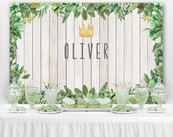 King of the Jungle Birthday Backdrop - Safari Backdrop, Jungle Backdrop, Where the wild things are Backdrop, Baby Shower Backdrop, PRINTED