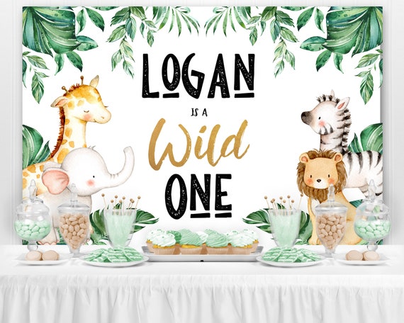 Safari Backdrop, Jungle Backdrop, Safari Party, Wild One, Jungle Animals, Birthday Backdrop, Baby Shower Backdrop, Table Party Decorations Il_570xn