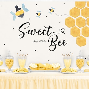 Bee Day Backdrop, 1st Birthday Party Banner, Bee Birthday Party