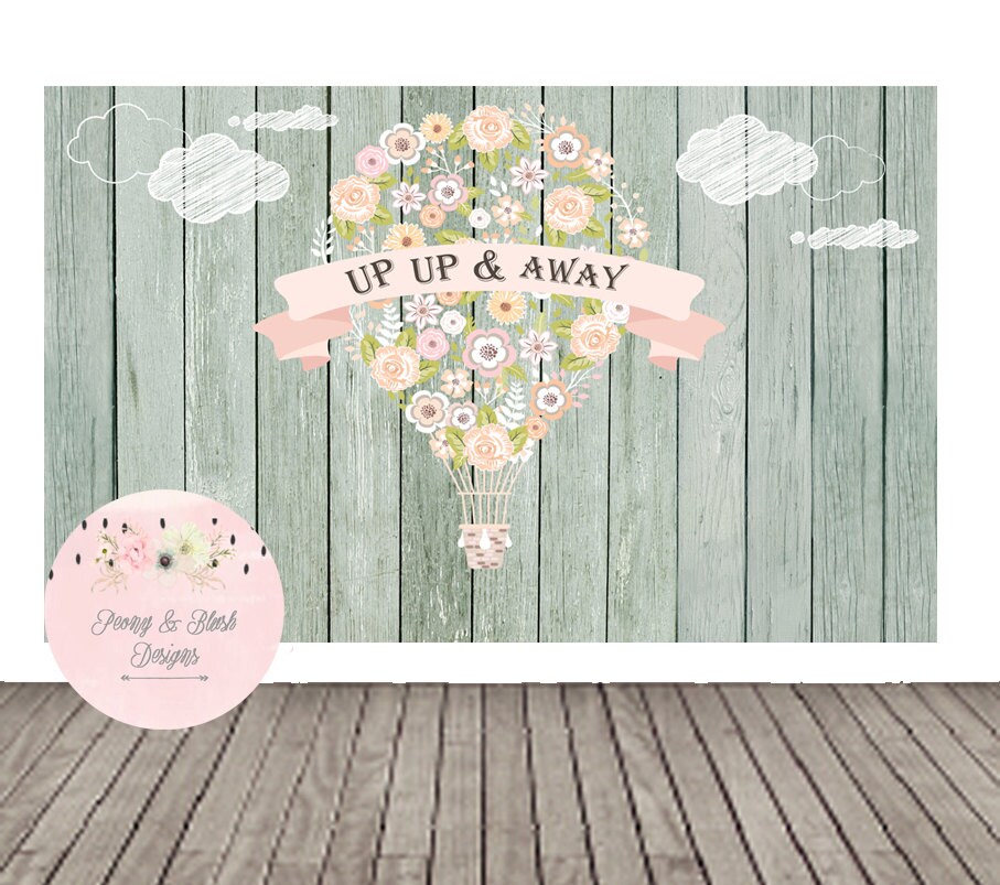 Digital Pastel Hot Air Balloon Theme Baby Shower Birthday Etsy