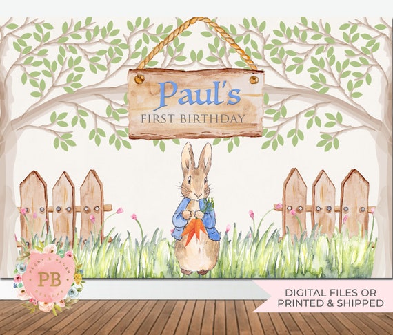 Peter Rabbit Backdrop for Kids Birthday 7x5 Orange Carrots Photo Background Baby Shower Seamless Vinyl Backgrounds Infant Photocall