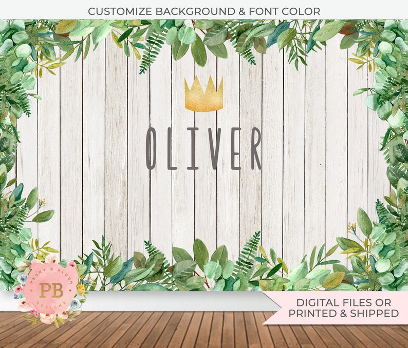 King of the Jungle Birthday Backdrop Safari Backdrop, Jungle Backdrop, Where the wild things are Backdrop, Baby Shower Backdrop, PRINTED image 2