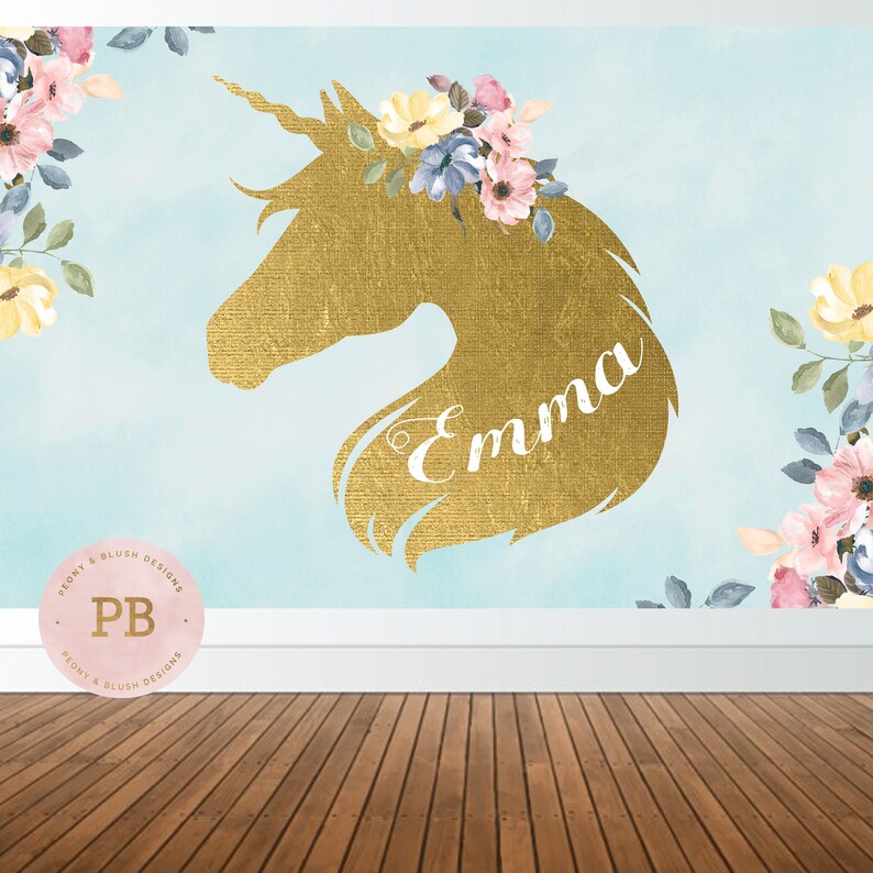 Unicorn Baby Shower Digital Unicorn Birthday Party Backdrop Unicorn Backdrop First Birthday Rainbow Birthday Unicorn Party Decoration