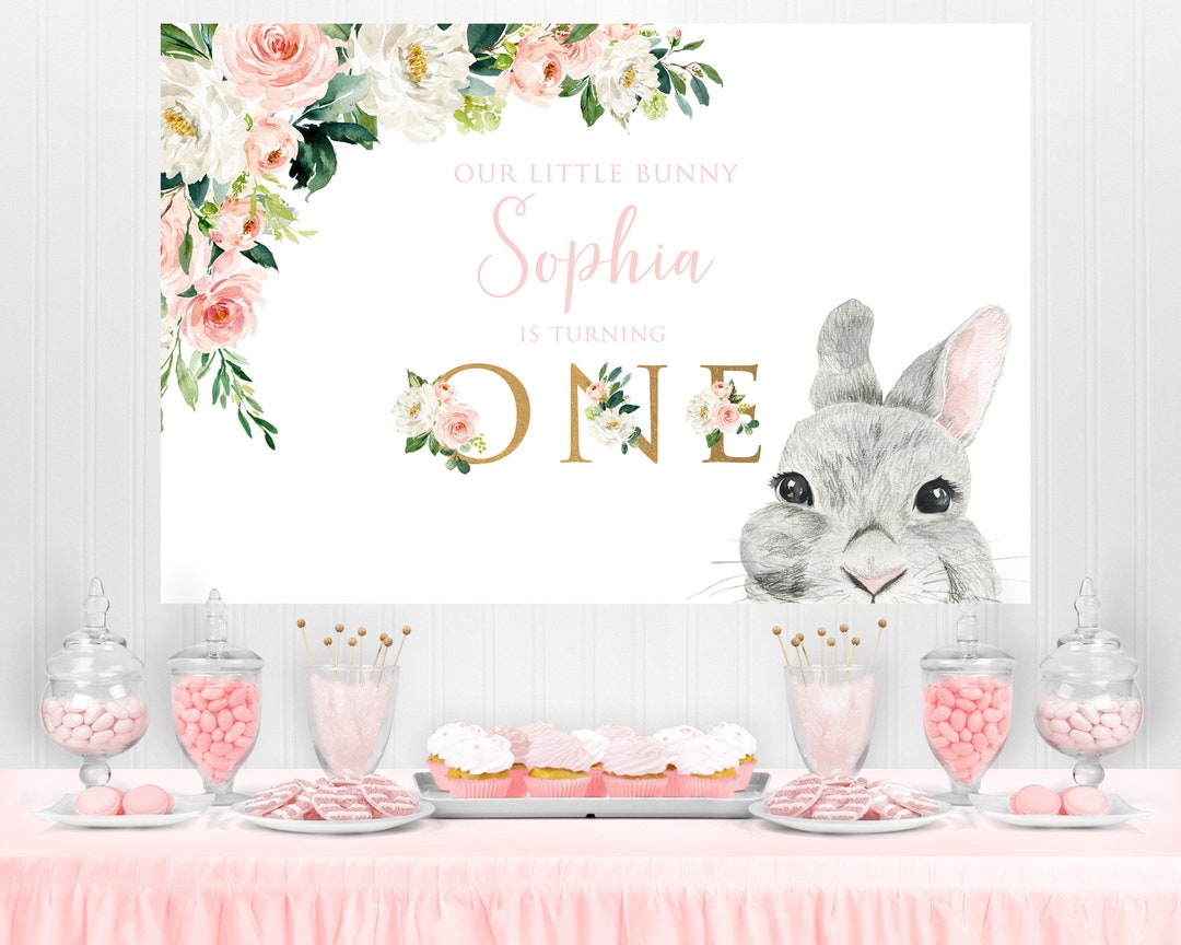 Bunny Backdrop, Some Bunny is One, Bunny Birthday Party, Bunny Birthday