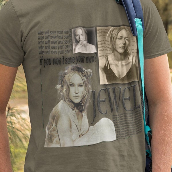 Qui sauvera votre âme ? Jewel Kilcher T-shirt vintage des années 90