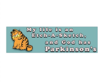 Garfield 90s Novelty Bumper Sticker Desk Decor