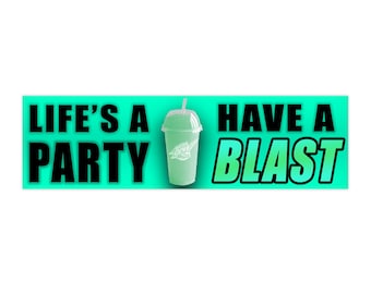 Taco Bell Presents...Baja Blast Novelty Car Bumper Sticker Frozen Mountain Dew Desk Decor