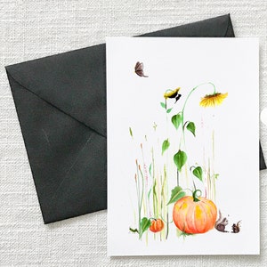 Harvest Garden Fall Thanksgiving Greeting Gard - papel 100% reciclado feito à mão