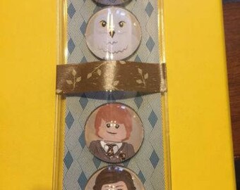 Lego Harry Potter magnet set- 4 glass magnet gift set
