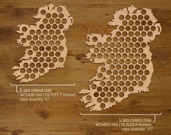 Irland Bier Cap Karte, Bier Flasche Cap Halter, Display, Freund Geschenk, Geschenk für ihn, Trauzeugen Geschenk, Vatertagsgeschenk, Weihnachtsgeschenk