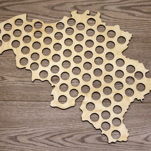 Beer Cap Map BELGIUM, Beer Bottle Cap Holder, Display, Boyfriend Gift, Gift for Him, Groomsmen gift, Father&#39;s Day Gift, Christmas gift