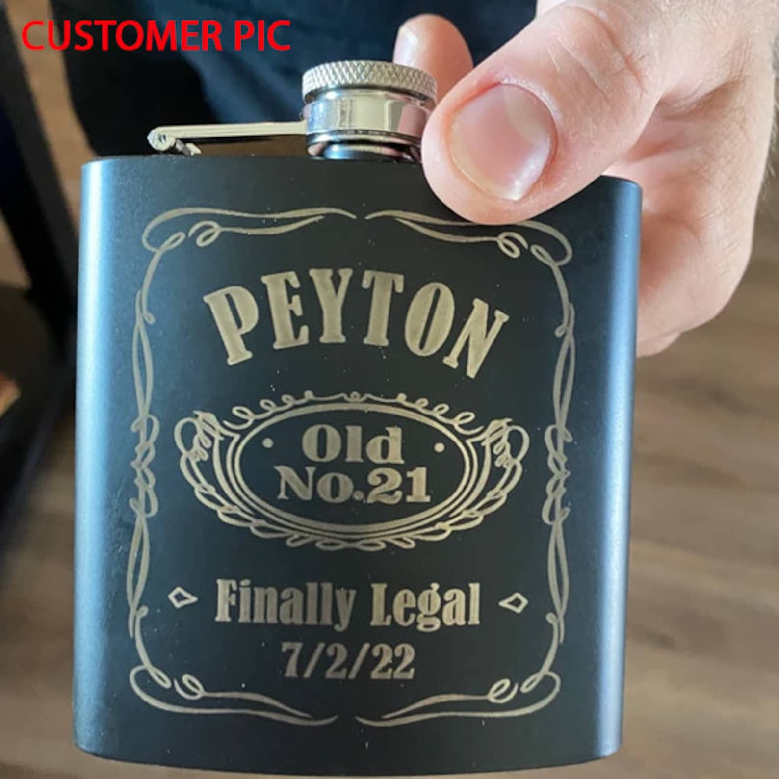 21st Birthday Flask Personalized Flask Custom Flask Husband Etsy