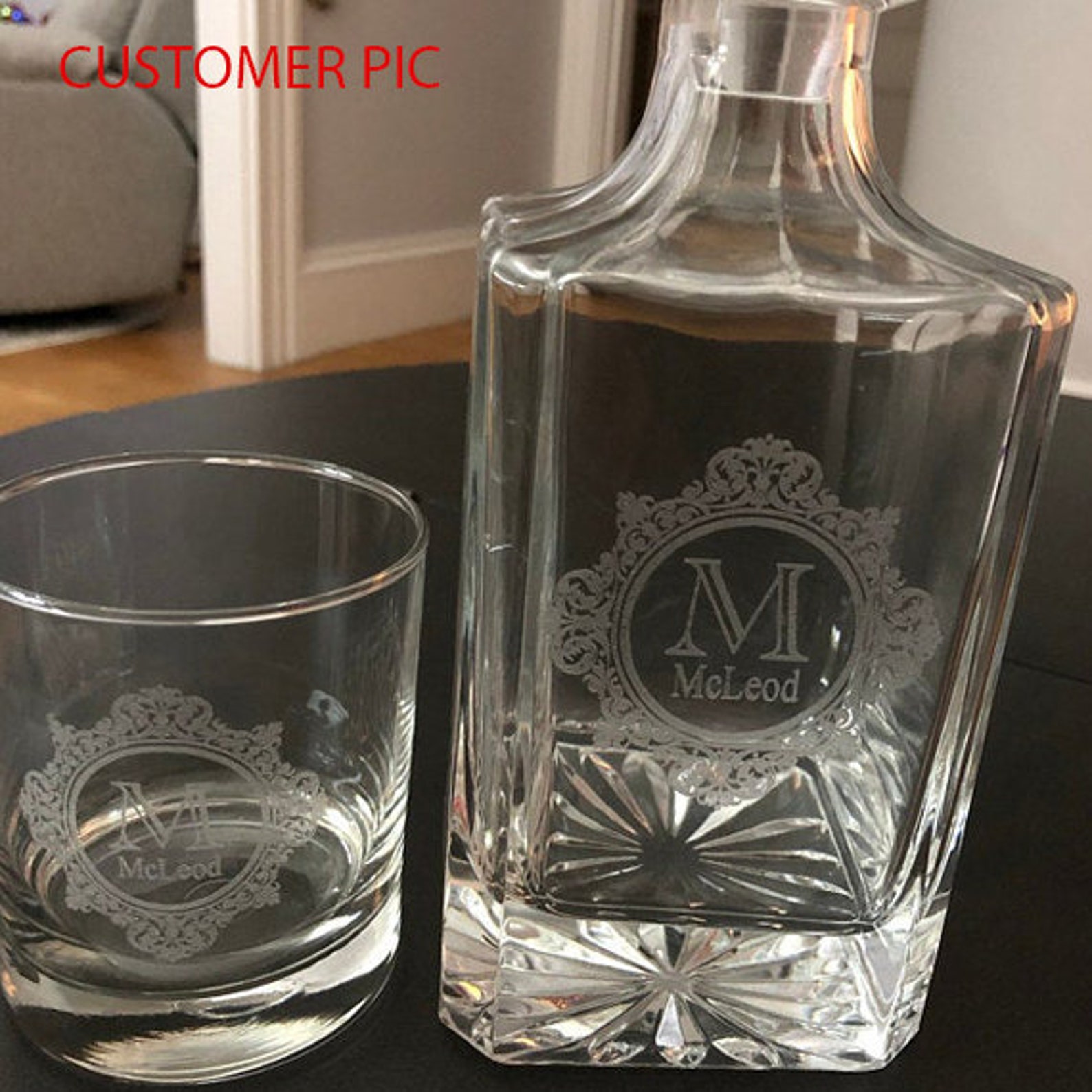 Personalized Whiskey Decanter Set for Men Whiskey Decanter Etsy