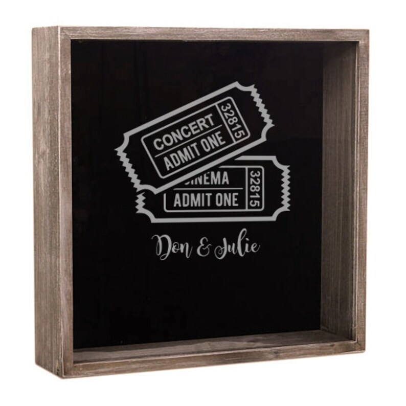 Concert Ticket Holder Shadow Box Concert Ticket Display Etsy