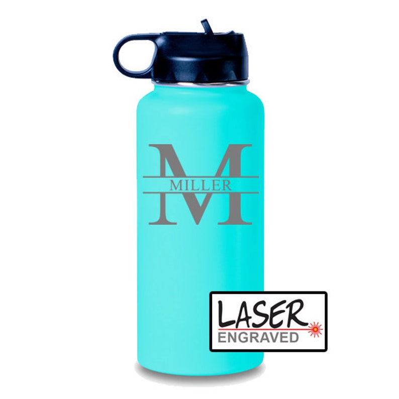 Personalized Water Bottle With Straw Water Bottle Sports Etsy