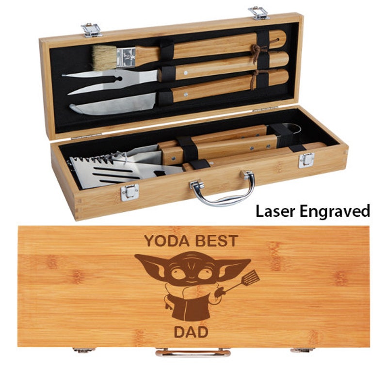Personalized BBQ Set, Grill Set, Birthday Gift for Dad, Grilling Set, Gift for Him, Father's Day Gift, Custom BBQ Set image 3
