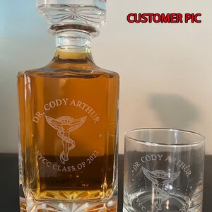 Doctor Whiskey Decanter, Whiskey Glasses, Personalized Whiskey Decanter ...