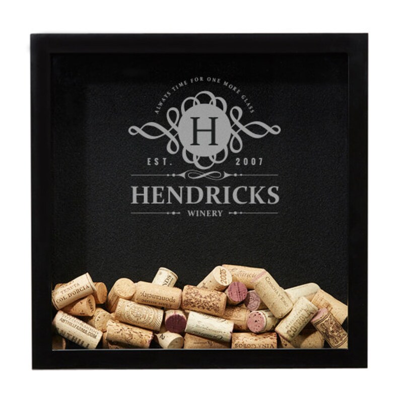Wine Cork Holder Personalized Wine Cork Shadow Box Wedding Etsy