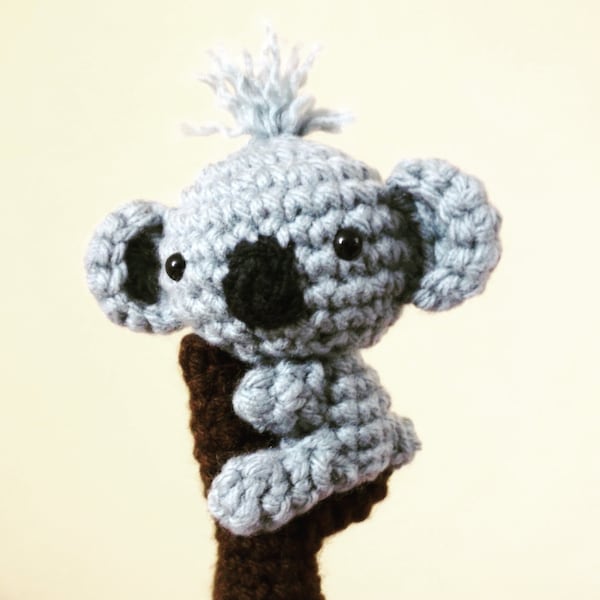 Amigurumi Koala (Optional Finger Puppet) Crochet Pattern