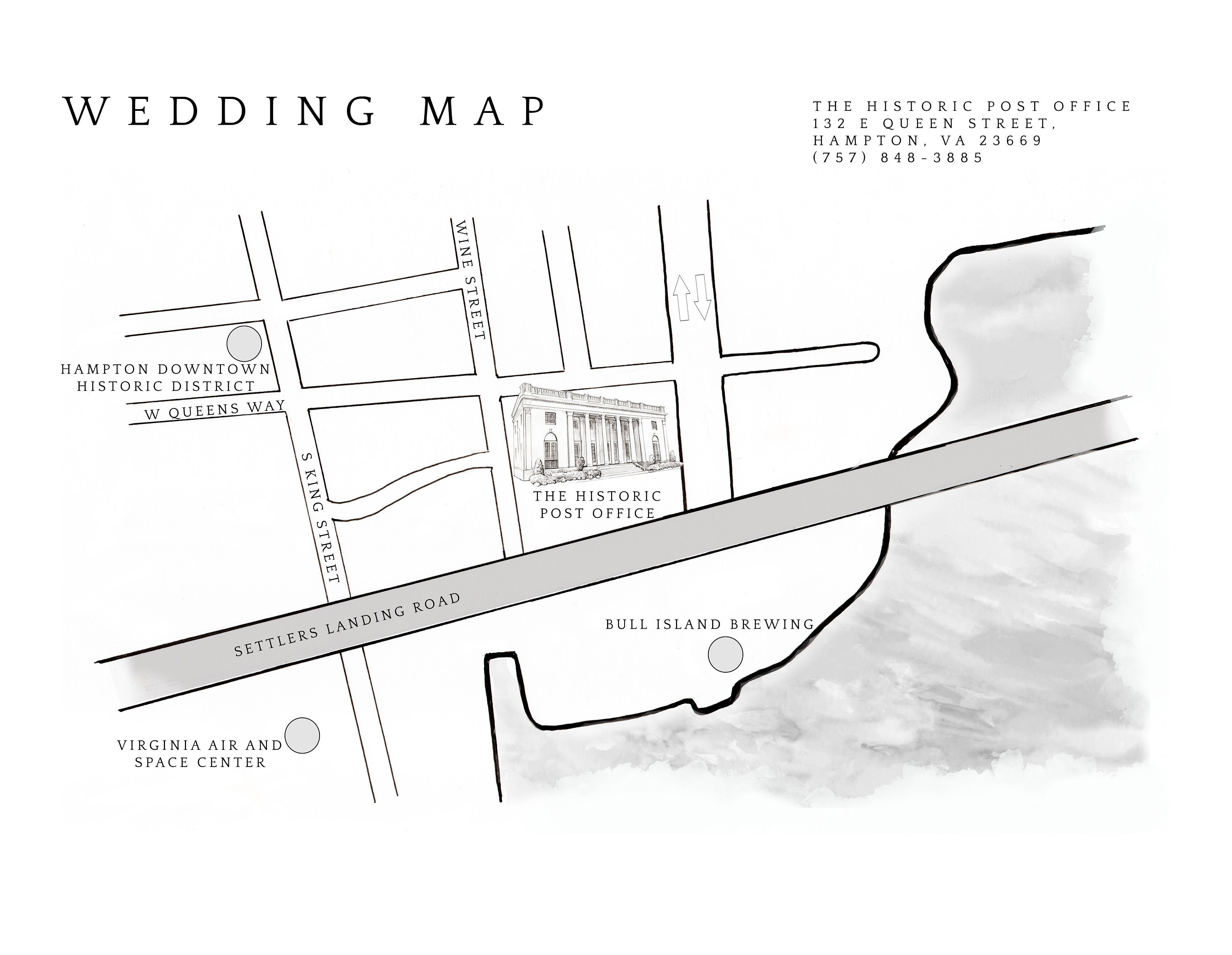 Custom Wedding Venue Map Illustration wedding Map Etsy UK