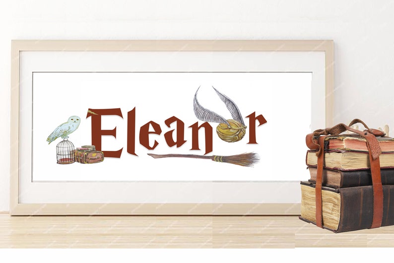 Harry Potter personalisierte Namen Bild Harry Potter Druck | Etsy