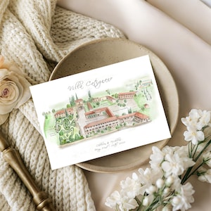 Custom Wedding Venue Map: Hand-Painted Watercolor Illustration (Digital Download)