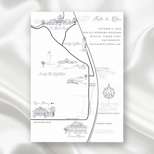Custom Hand-Drawn Wedding Venue Map Illustration (Digital Download)
